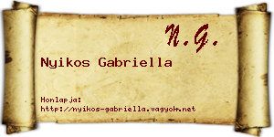 Nyikos Gabriella névjegykártya